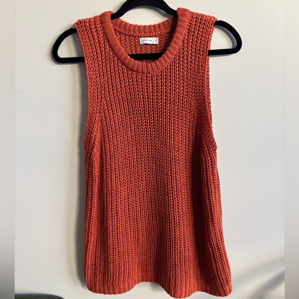 Gentle Fawn Rust Sleeveless Knit Sweater